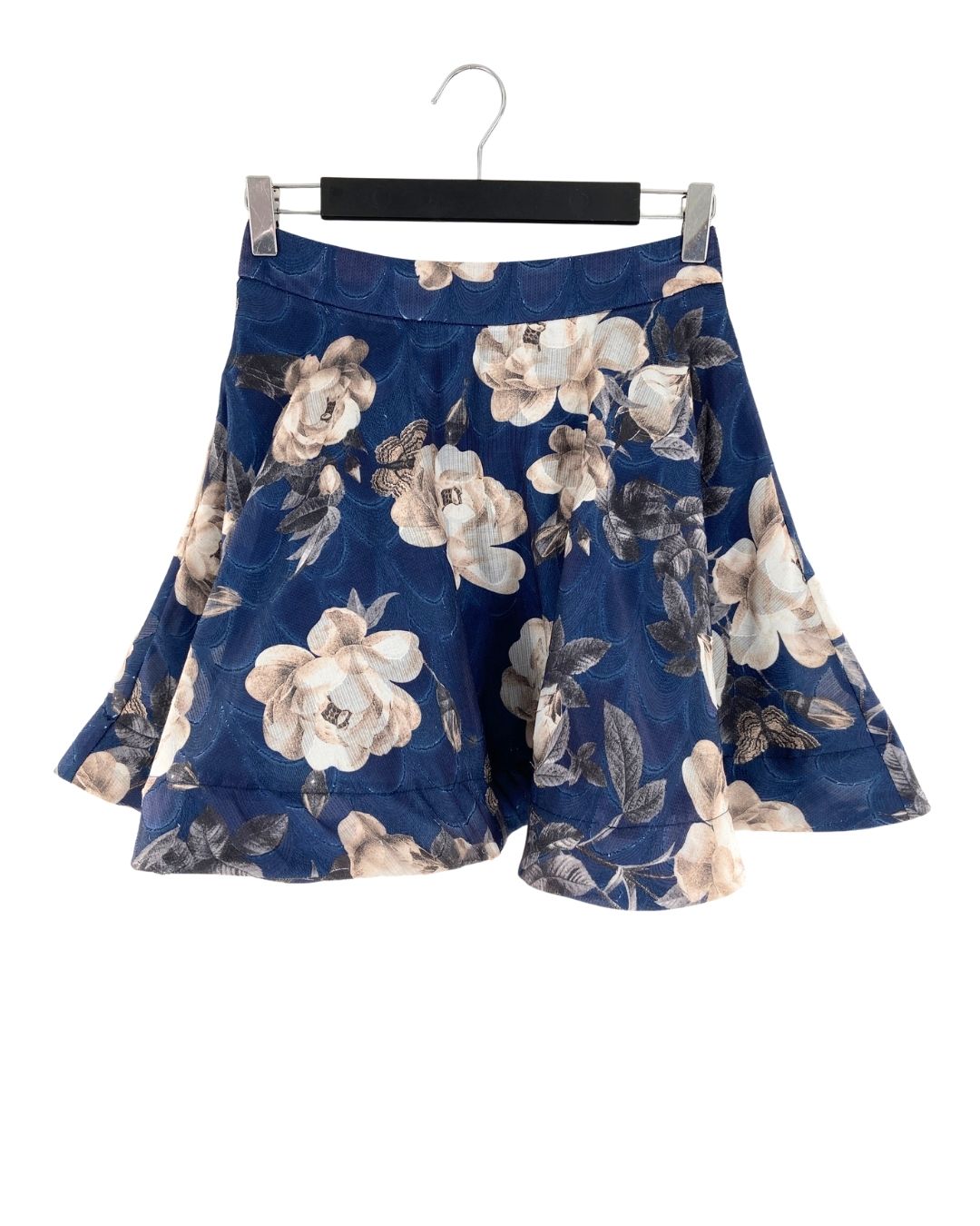 Falda mini amplia con textura