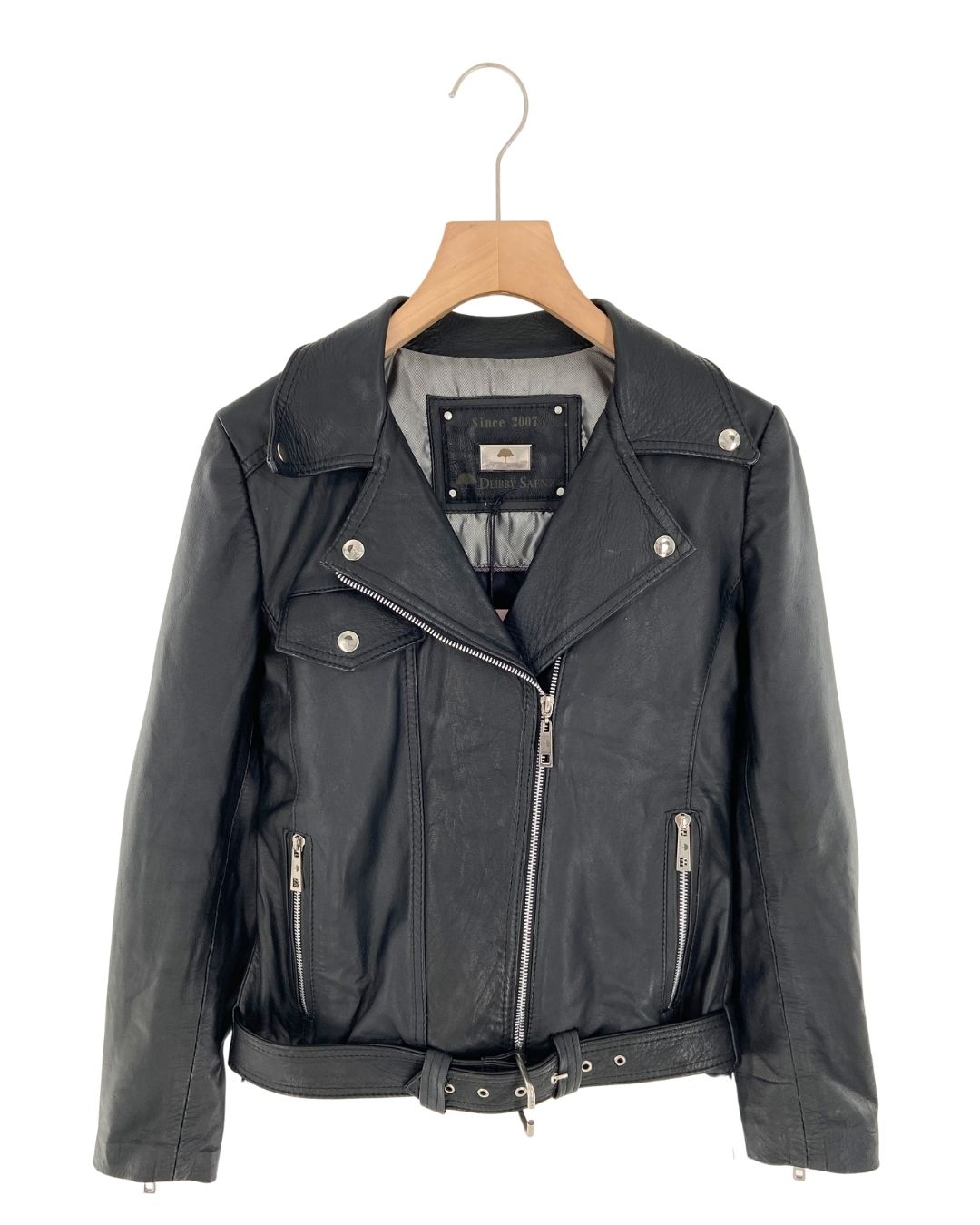 Chaqueta biker con cremalleras