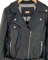Chaqueta biker con cremalleras