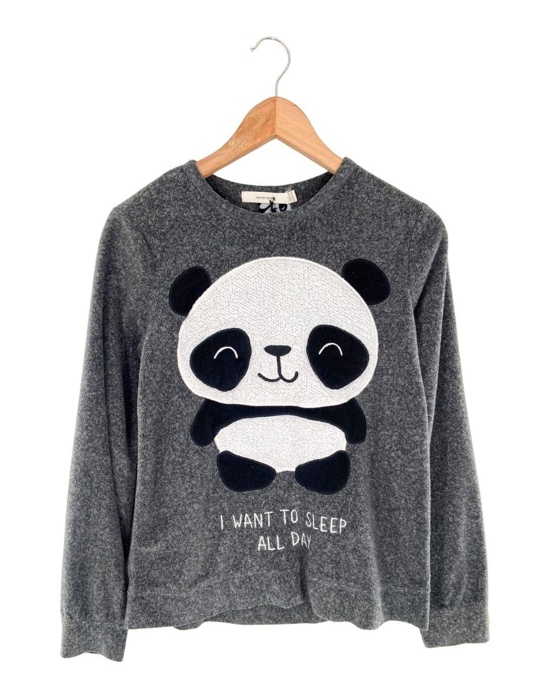 Saco afelpado diseño panda