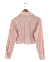 Camisa crop manga larga