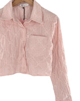 Camisa crop manga larga