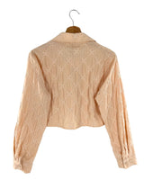 Camisa crop manga larga