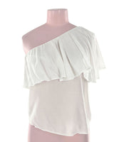 Blusa one shoulder con vuelo