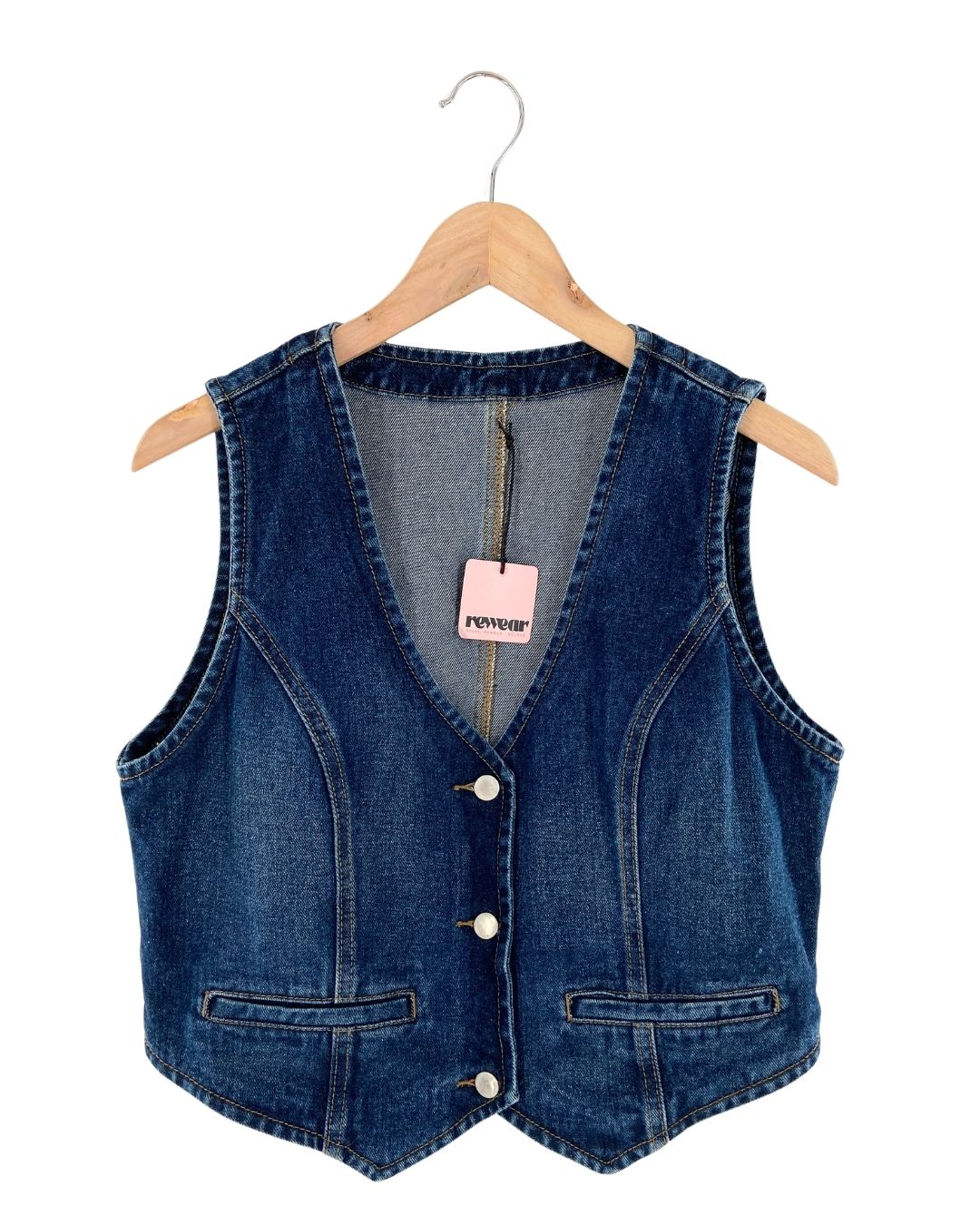 Chaleco abotonado en denim