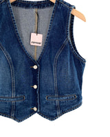 Chaleco abotonado en denim