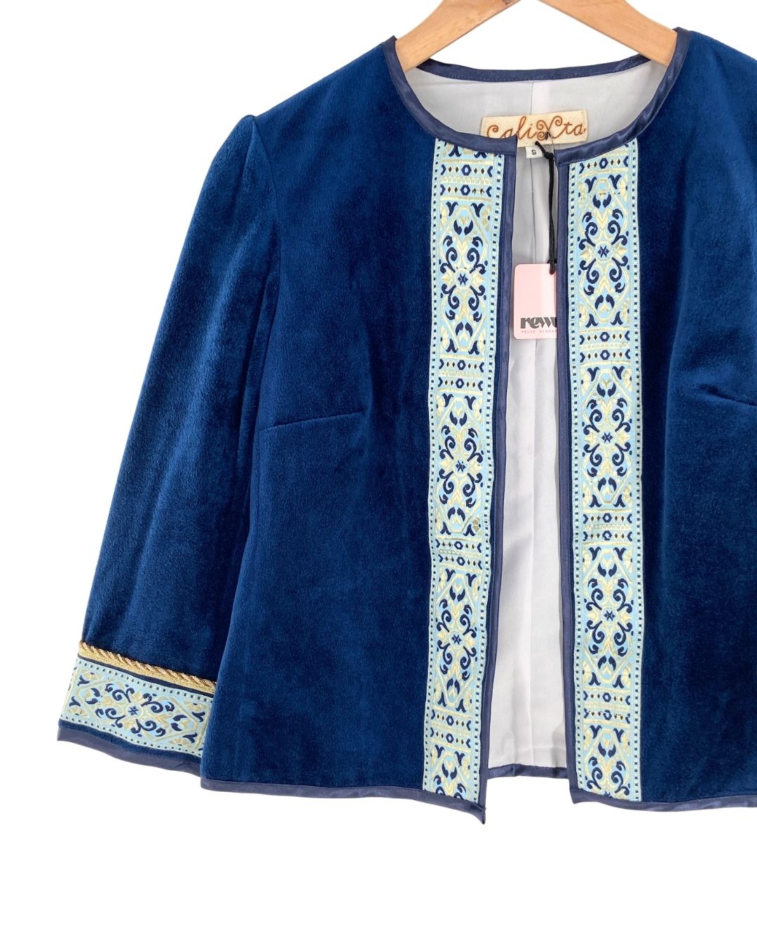 Blazer abierto en velvet