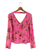 Blusa manga larga print flores