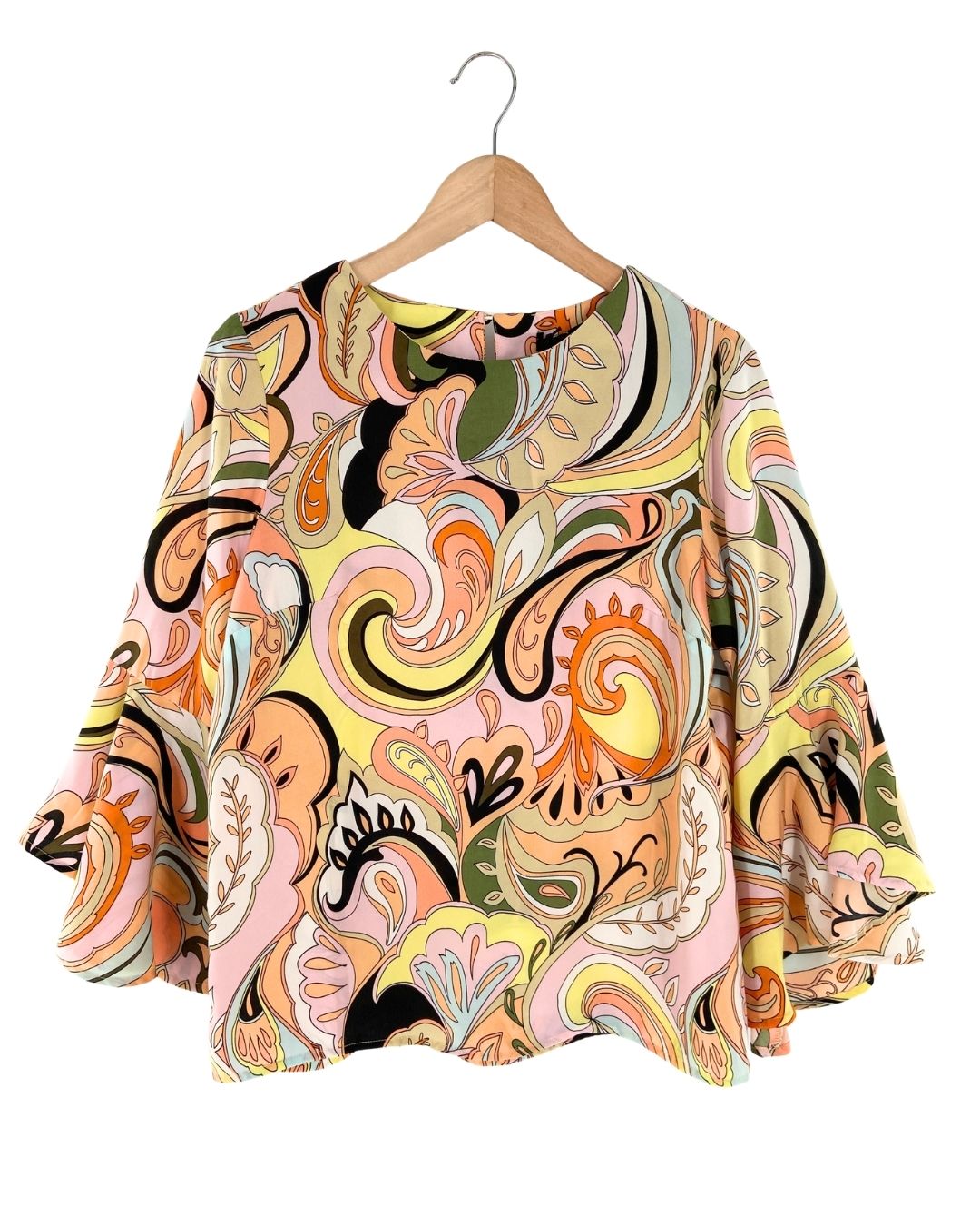 Blusa manga campana print