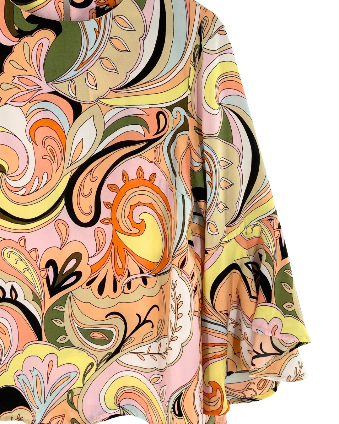 Blusa manga campana print
