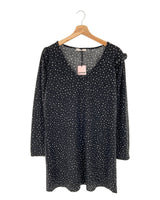 Vestido recto midi manga larga