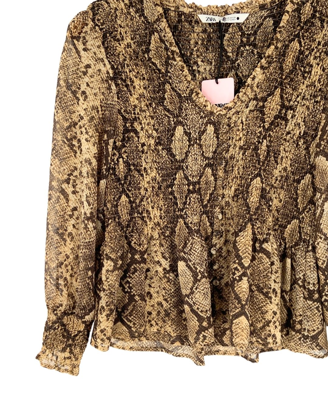 Blusa traslucida encauchada