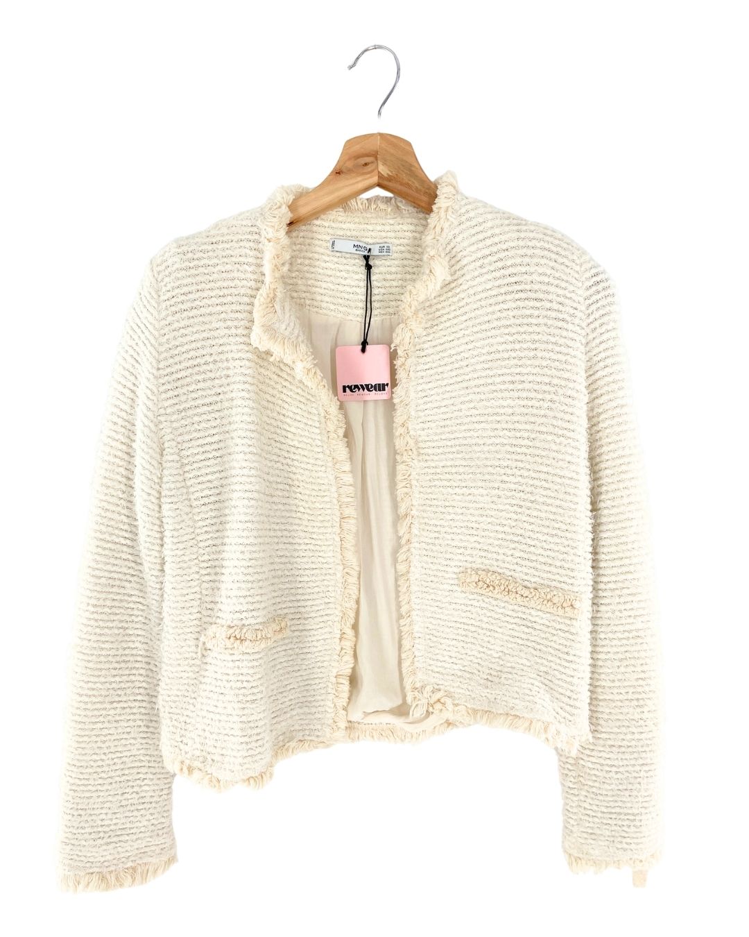 Chaqueta Tweed abierta