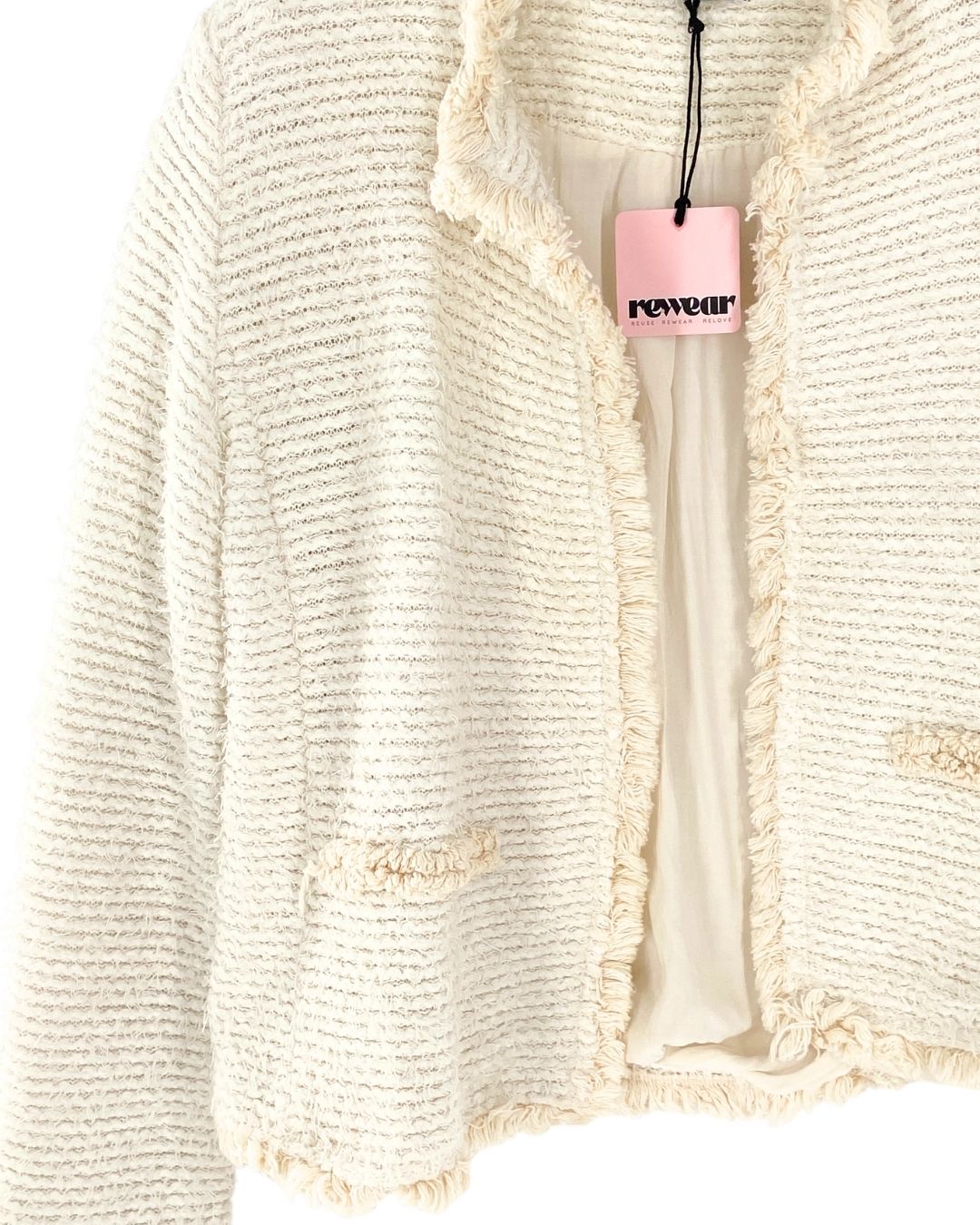 Chaqueta Tweed abierta