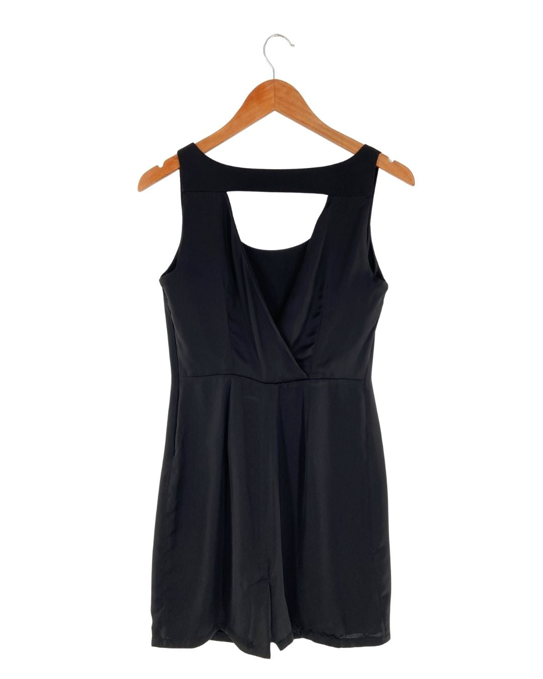 Vestido midi satinado escote