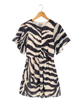 Vestido midi print zebra