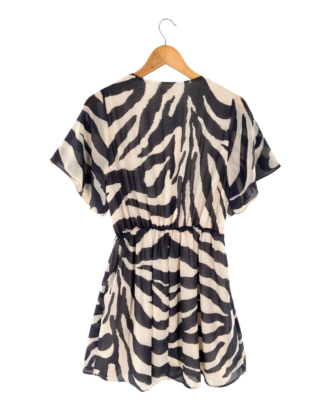 Vestido midi print zebra