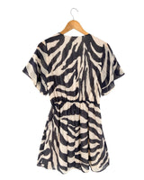 Vestido midi print zebra