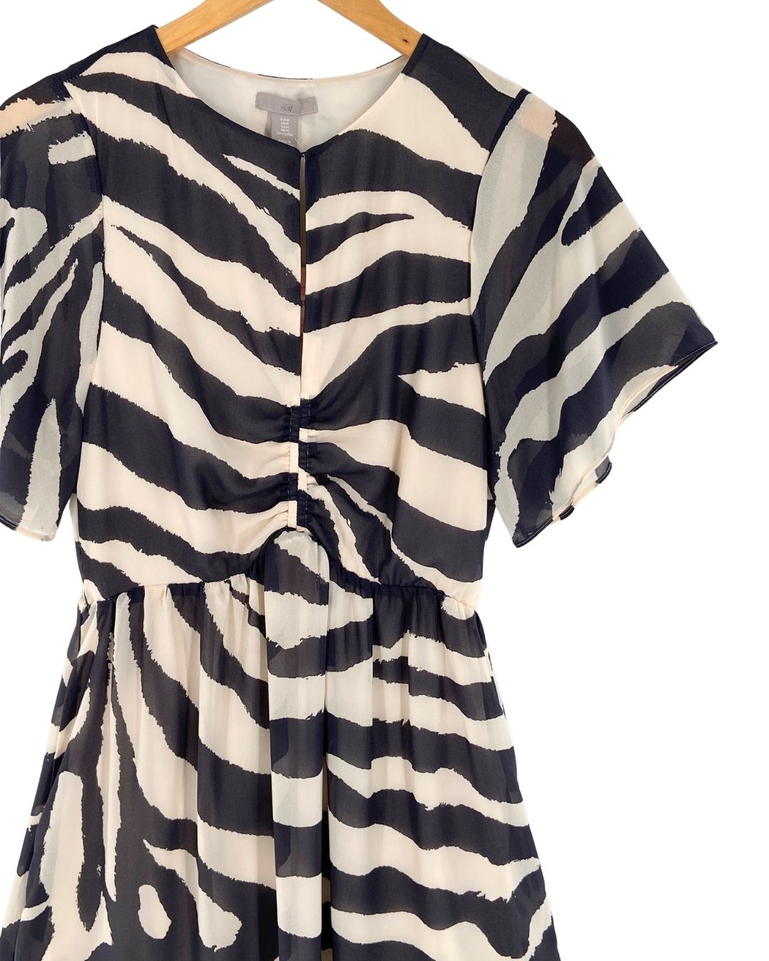 Vestido midi print zebra