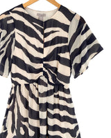Vestido midi print zebra