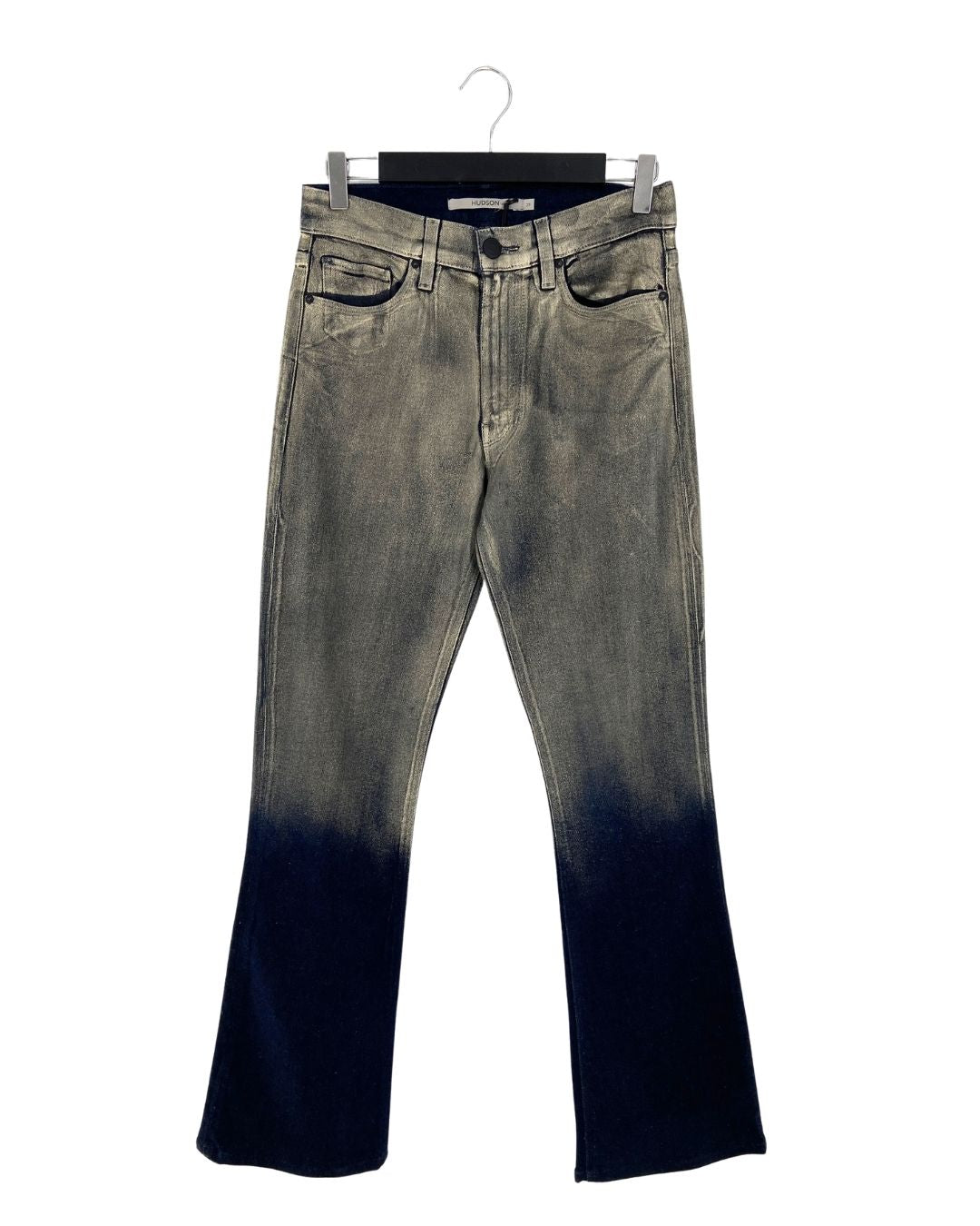 Jean stretch flare color block