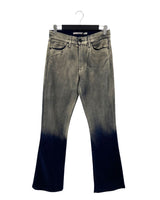 Jean stretch flare color block