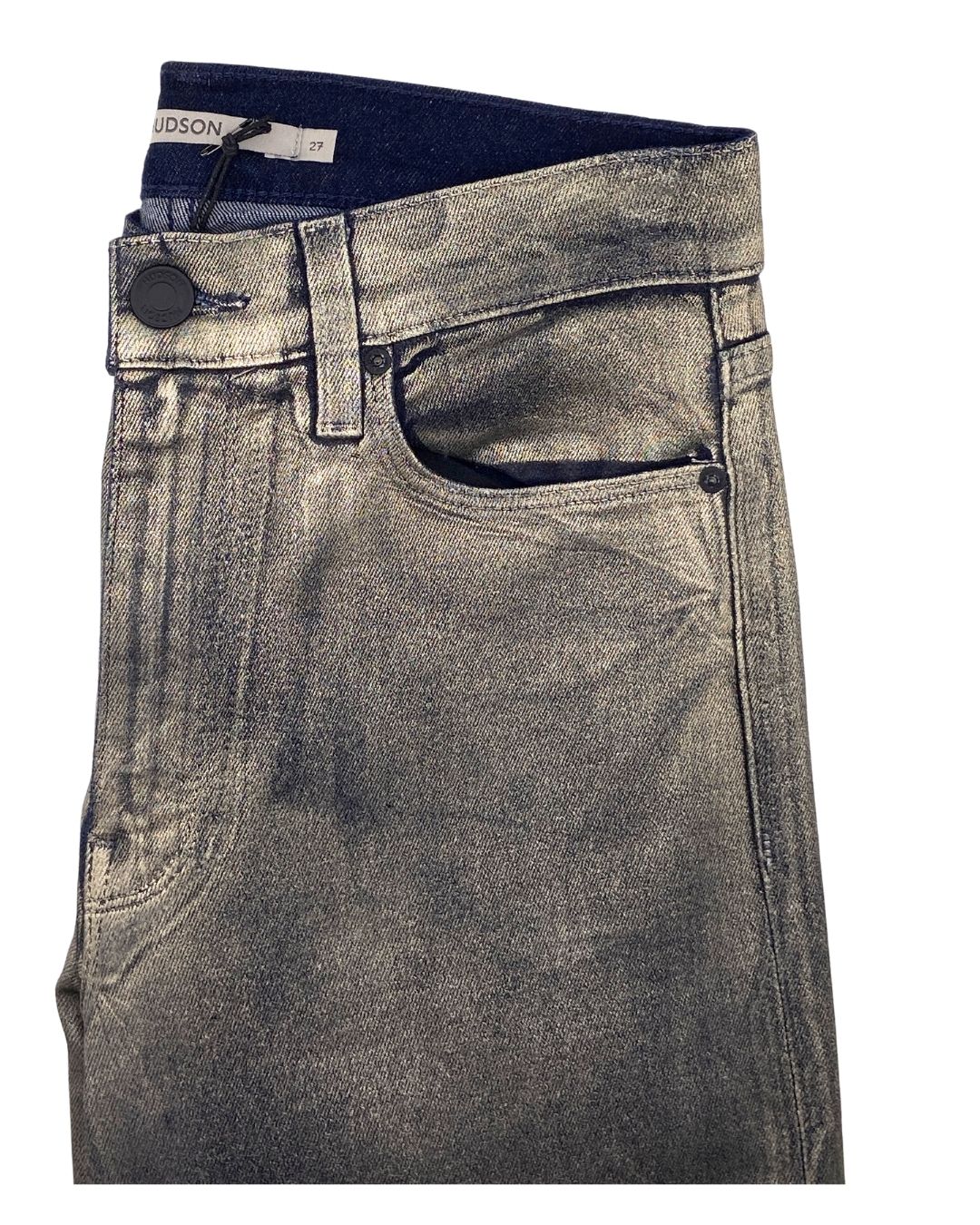 Jean stretch flare color block
