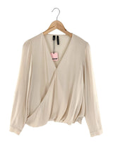 Blusa cruzada manga larga
