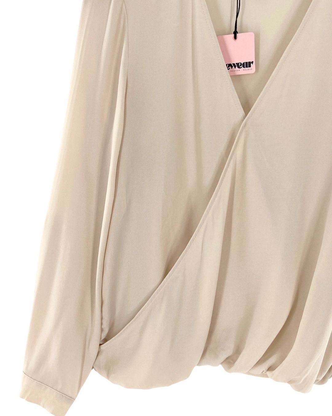 Blusa cruzada manga larga
