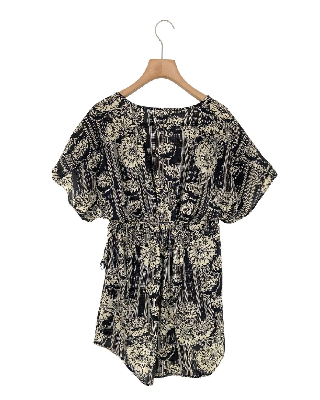 Vestido mini wrap satinado