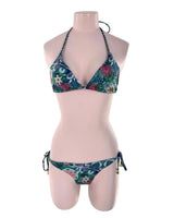 Bikini anudado print hojas