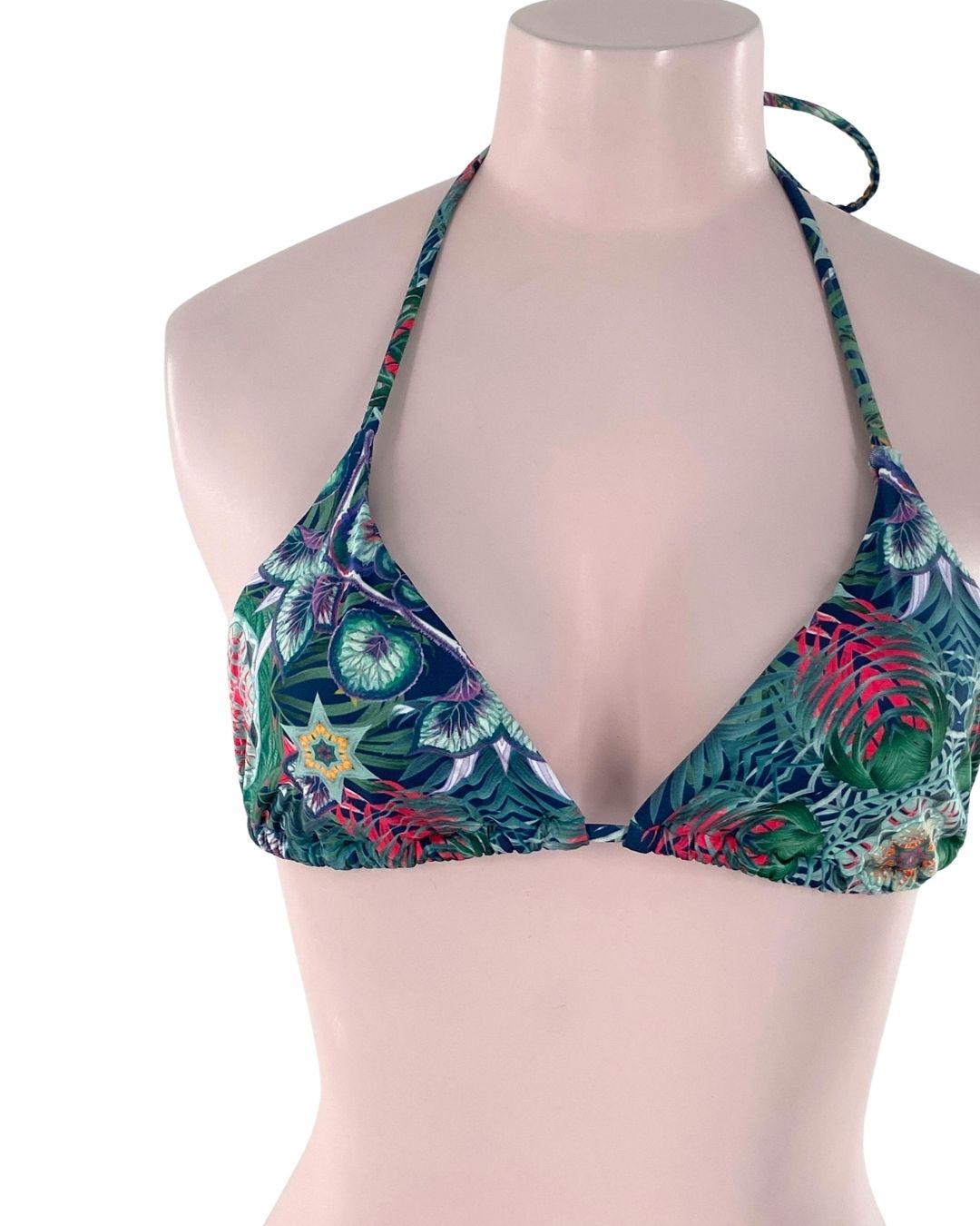 Bikini anudado print hojas