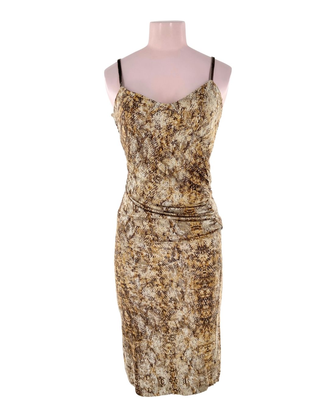 Vestido midi de tiras print