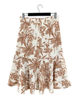 Falda midi sirena print flores