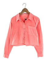 Camisa crop manga larga