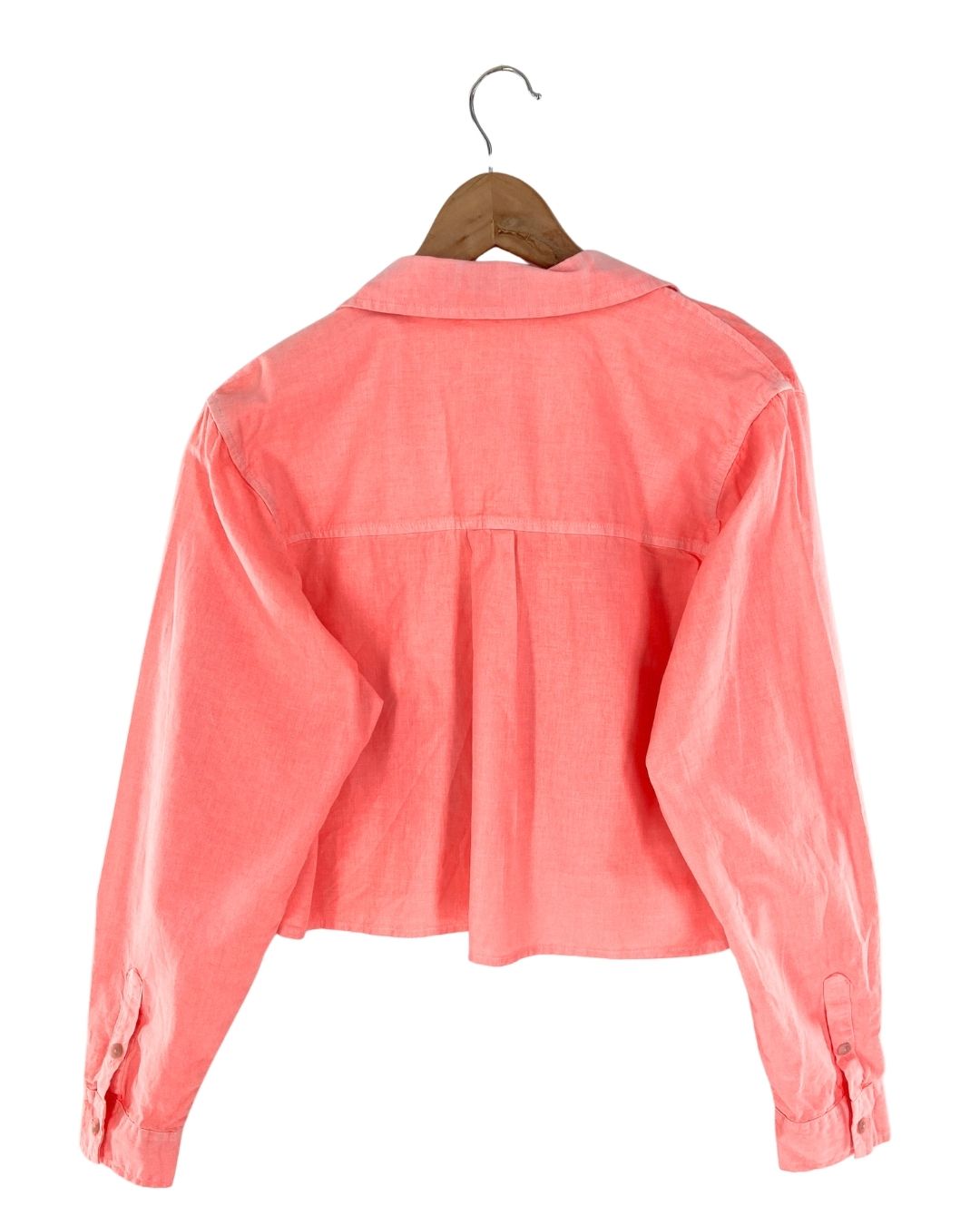 Camisa crop manga larga