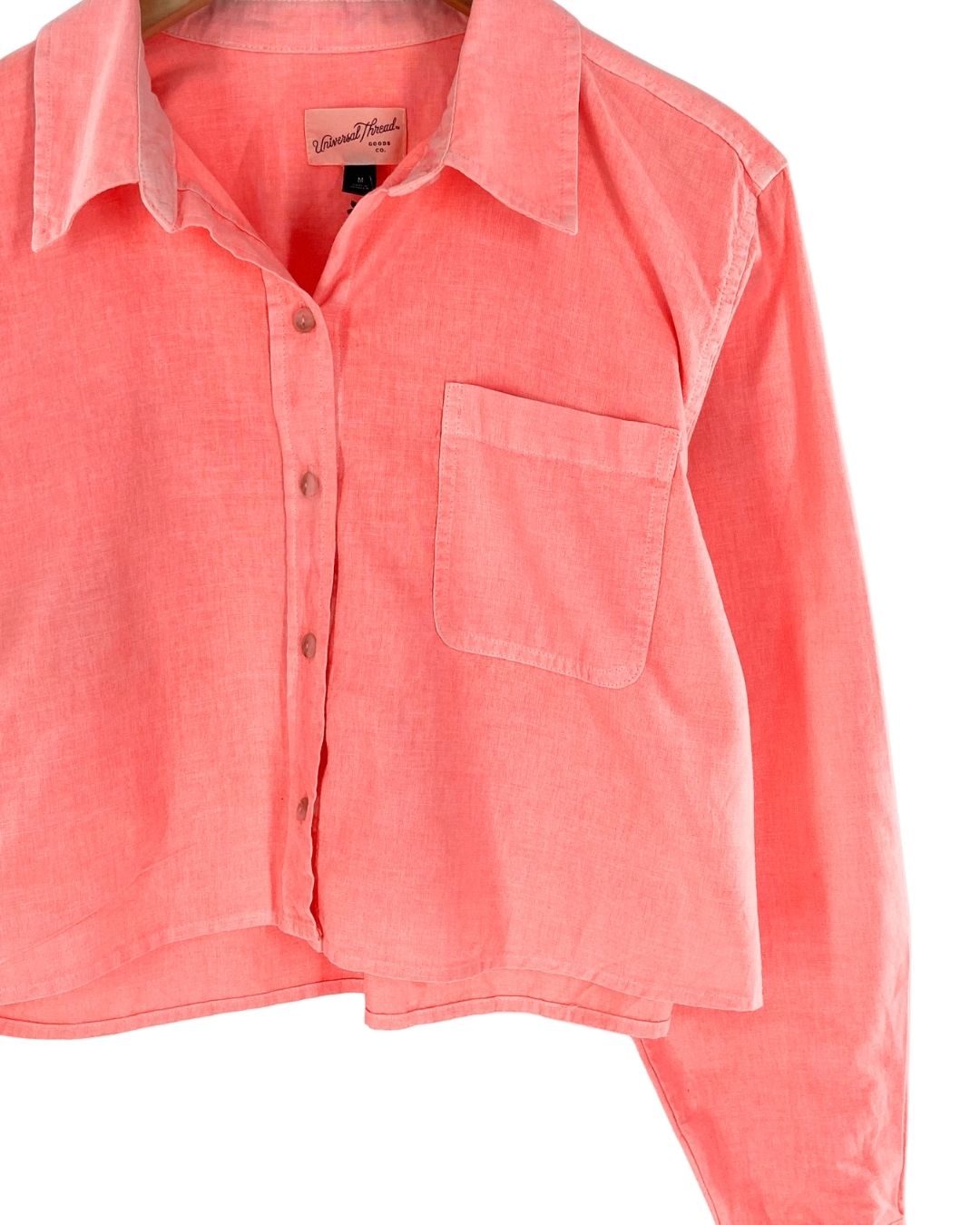 Camisa crop manga larga