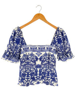 Blusa manga globo print floral