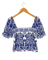 Blusa manga globo print floral