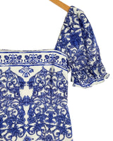Blusa manga globo print floral