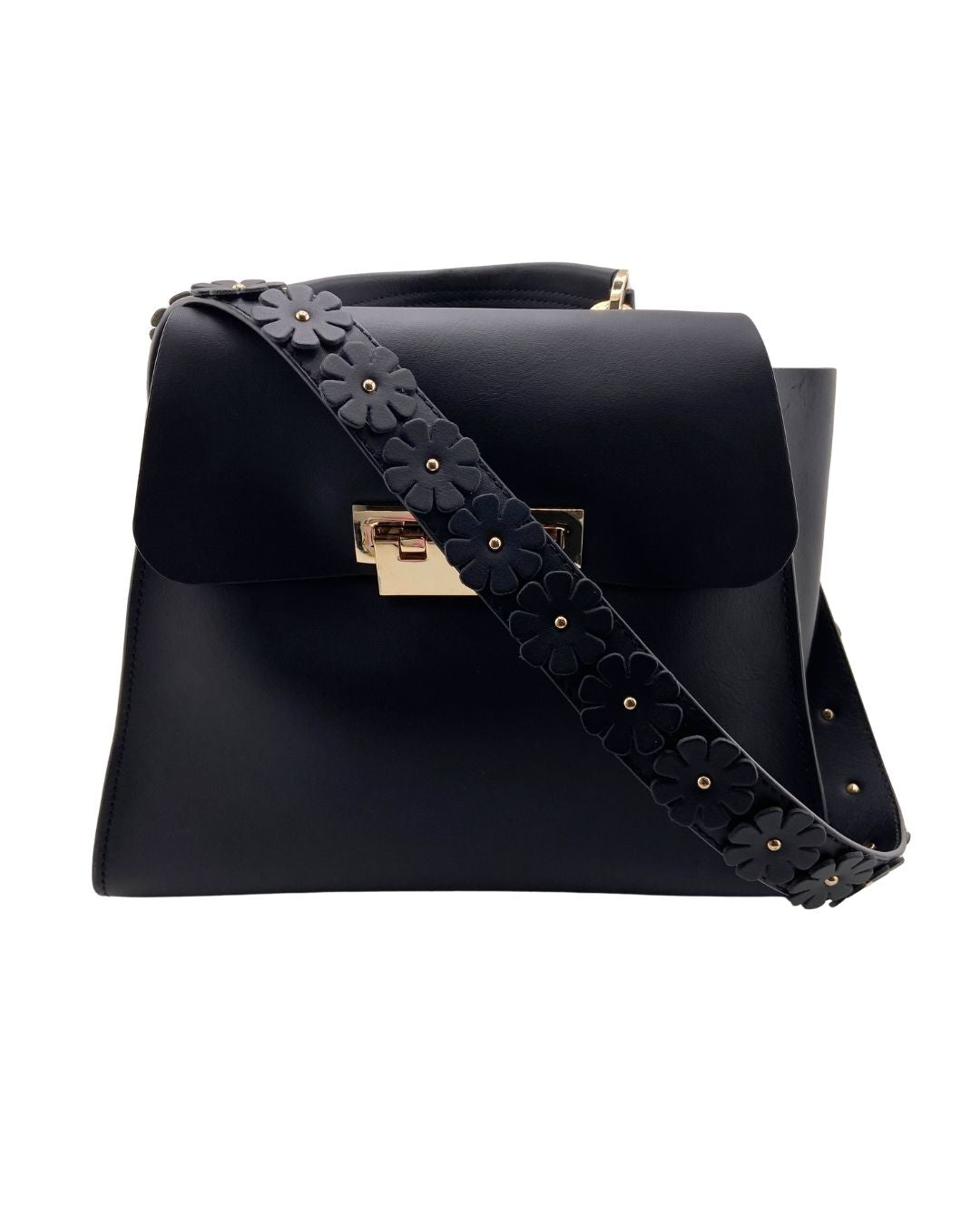 Cartera tote flores repujadas