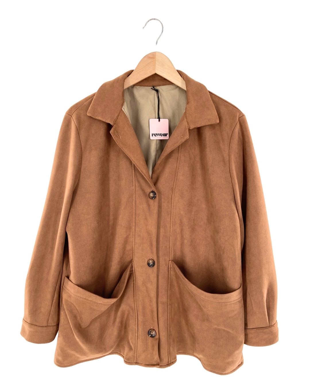 Chaqueta abotonada en antelina