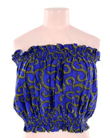 Blusa strapless encauchada