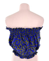 Blusa strapless encauchada