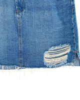 Falda mini en denim rigido