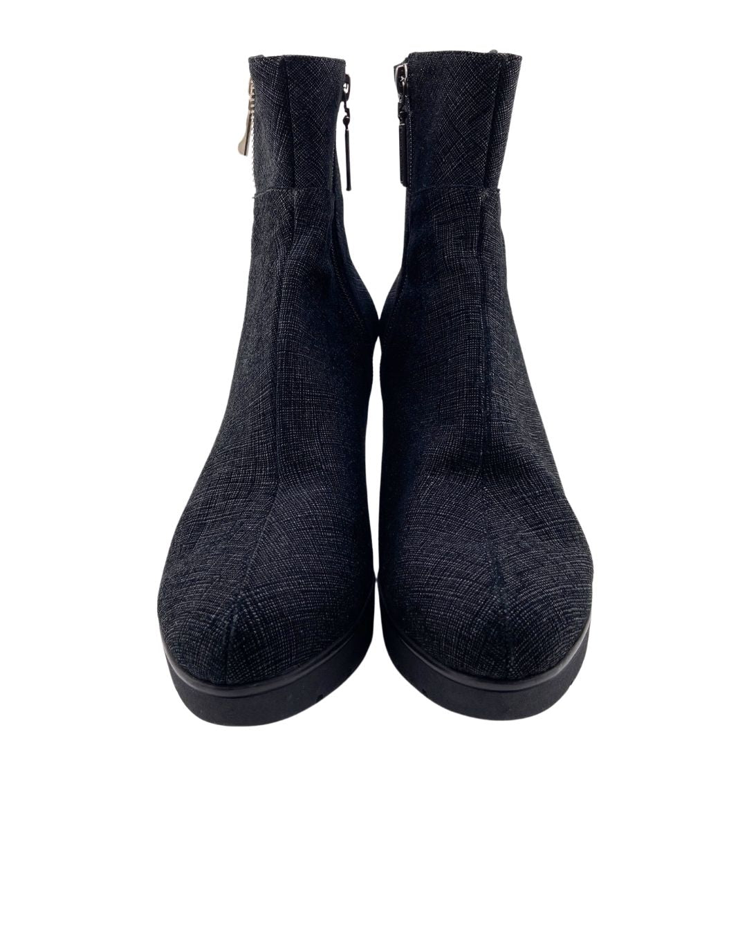Botines de tacon con textura
