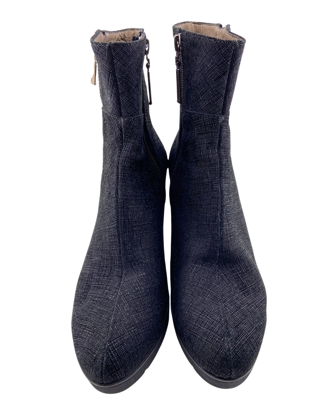 Botines de tacon con textura
