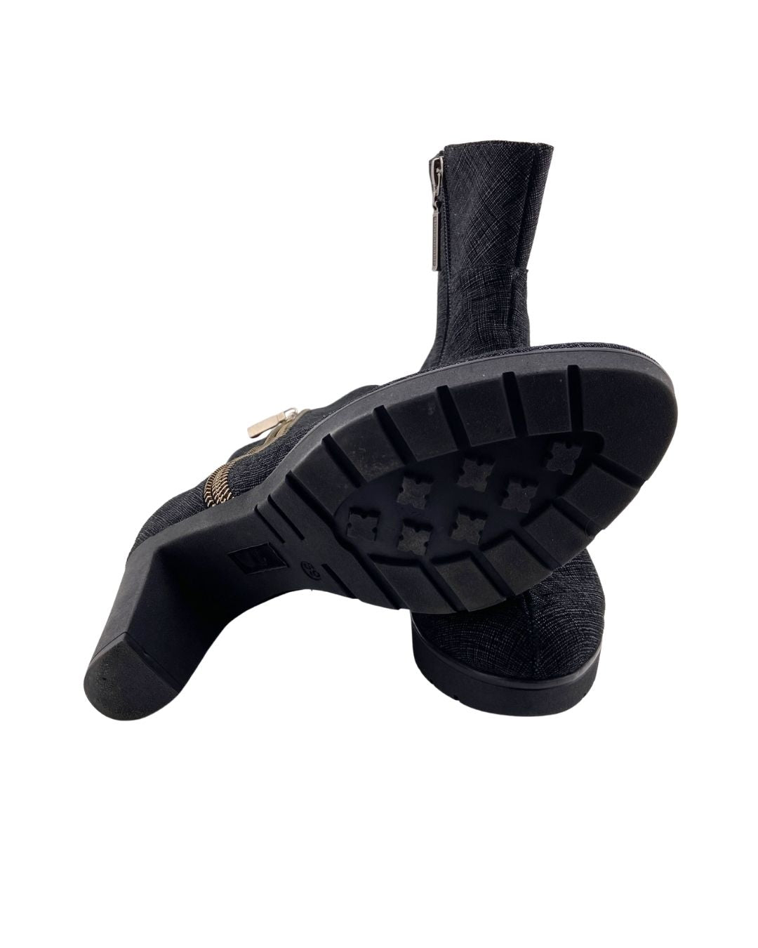 Botines de tacon con textura