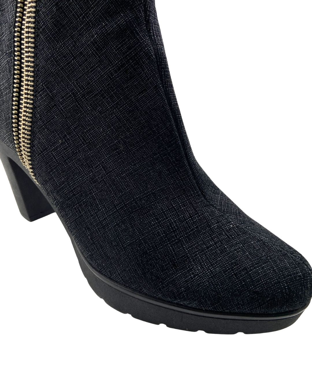 Botines de tacon con textura