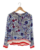 Blusa manga larga print flores